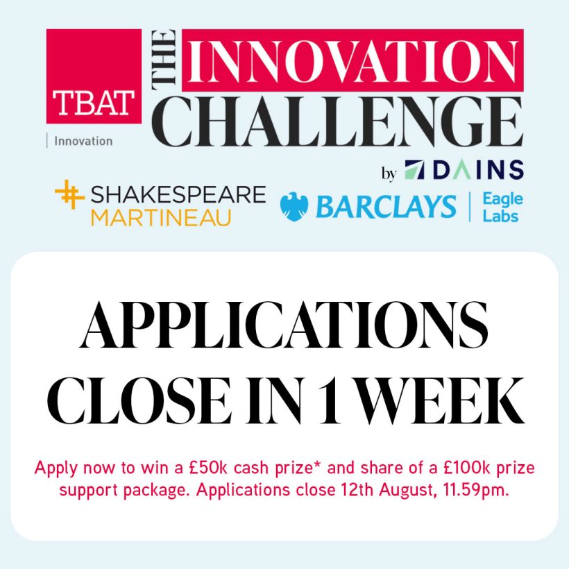 The TBAT Innovation Challenge 2026 – one week to go